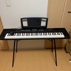 YAMAHA 電子ピアノ 稼動品 黒 子供 練習 ピアノ 引き取りの画像