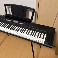 YAMAHA 電子ピアノ 稼動品 黒 子供 練習 ピアノ 引き取りの画像