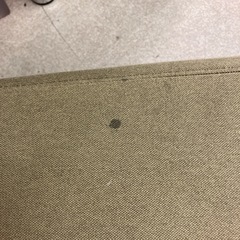 T2510-264 ダイニング用ベンチソファ モスグリーン ファブリックタイプ ほつれ色あせシミ有りの画像