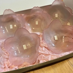 はなほのか 桜 ガラス食器 5点セット ピンク 硝子 ガラス ヒロタの画像