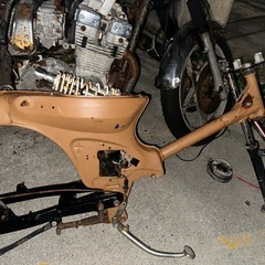 スーパーカブ70フレーム書有りの画像