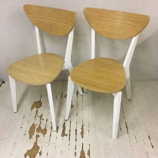  25125  バタフライ式ダイニングテーブル椅子2脚セット IKEA   ◆大阪市内・東大阪市他 6,000円以上ご購入で無料配達い