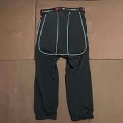 レディース　ライダースジャケット、バイク用スパッツ、膝プロテクター、手袋4点セットの画像