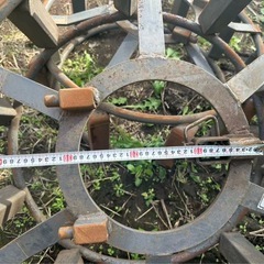 手押しトラクター用 水田防滑輪 泥田防陷輪 の画像