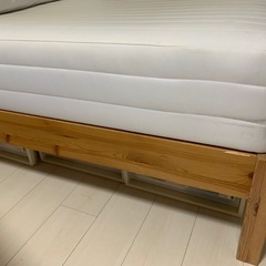 無印良品　フレーム付　マットレス　シングルベッドの画像