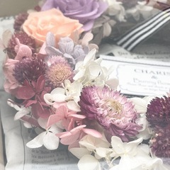 ブリザーブドフラワー 花輪 インテリアの画像
