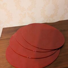 折敷4枚、酒器３脚&小皿のセットの画像