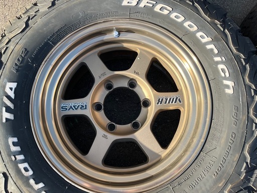 RAYS　TE37　16インチ　8J　オフセット0　グッドリッチ　ATタイヤ　265　70　R16