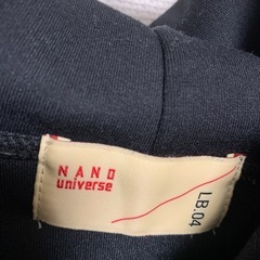 ナノユニバース　パーカー　黒の画像