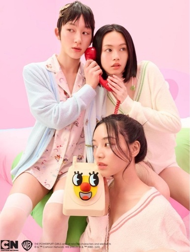 SNIDELHOME The Powerpuff Girls ニットカーディガン