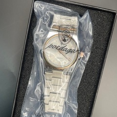 poedagar クォーツ腕時計 シルバー ゴールド デイデイト表示 メンズ②の画像