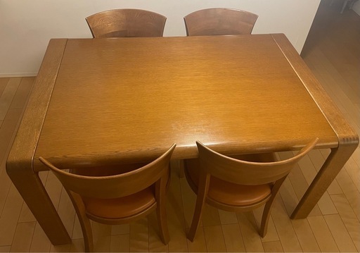 【カンディハウス】4人掛けダイニングテーブルセット