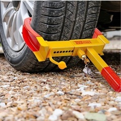 BestBuy タイヤロック 車用ロック ホイルロック 盗難防止 車セキュリティー 頑丈 耐久 サイズ調整可能 設置 簡単の画像