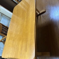 天然木　一枚板　ダイニングテーブルの画像