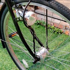 加古川　ソトのマ　自転車　２７インチ　黒色　ママチャリ　６段変速　中古品　整備済みの画像