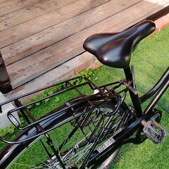 加古川　ソトのマ　自転車　２７インチ　黒色　ママチャリ　６段変速　中古品　整備済みの画像