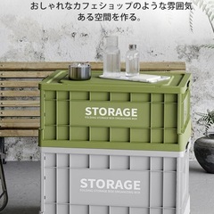 収納 折りたたみ式 コンテナボックス 蓋付き キャスター付き プラスチックケースの画像
