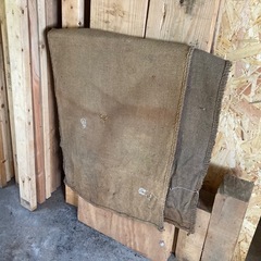 OSB3×6合板ほか端材＆麻袋2枚付の画像