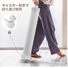 物干しスタンド 洗濯物干し 部屋干し 伸縮式 コンパクト収納 キャスター付 一段の画像