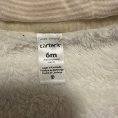 アメリカ土産　carter's フリースオールインワン ベビー　6m ホワイトの画像
