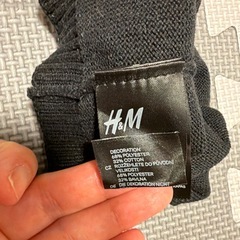 H&M ベビーニット帽　黒の画像