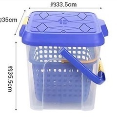 ボックス  バケツ 蓋付き の画像