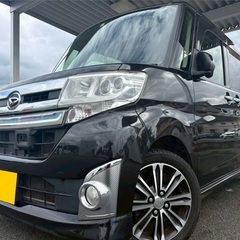 グングン進む快適なターボ☆H26年式☆月々9千円〜分割可❗️車検2年付き！【名義変更代込み】広い車内！大人気‼️ダイハツ タントカスタム☆Bluetooth対応ナビ付き☆便利なバックカメラ付き☆純正アルミ☆事故修復歴無し☆両側電動スライドドア☆ドライブレコーダー☆そのまま乗って帰れます！の画像