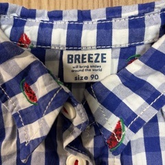 子供服　(男の子)BREEZE スイカのシャツ　90センチの画像