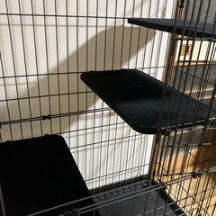 キャットケージ3段 ブラックの画像