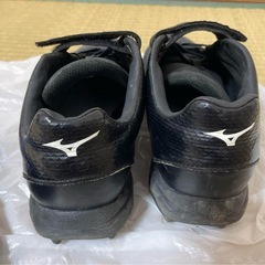 野球　ソフトボール　スパイク　ポイント　ミズノ　黒　22.5cm 中古　MIZUNO の画像
