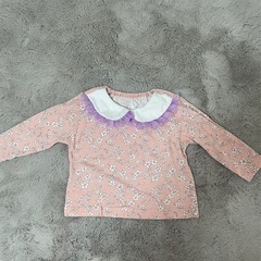 70-80cm レース&リボンシャツ 2点セットの画像