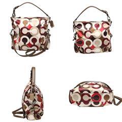 コーチ F1273 ハンドバッグ マルチカラー  COACH オプアート 肩掛けの画像
