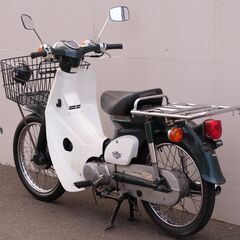 スーパーカブ 50 ビジネス 実働 書付 キャブ 12V 3速 バッテリー新品 検) AA01 C50 プレス 鉄 カブ 丸目 緑 グリーン 北海道 札幌の画像