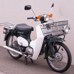 スーパーカブ 50 ビジネス 実働 書付 キャブ 12V 3速 バッテリー新品 検) AA01 C50 プレス 鉄 カブ 丸目 緑 グリーン 北海道 札幌の画像