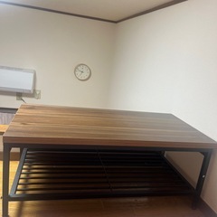 【新生活応援】ローテーブル 木製天板 金属フレームの画像
