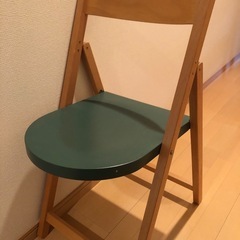 折りたたみイス 2脚 木製の画像