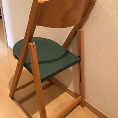 折りたたみイス 2脚 木製の画像