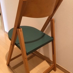 折りたたみイス 2脚 木製の画像