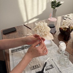 布花　アートフラワー教室　体験レッスンの画像