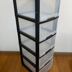 プラッチックケース(5段)【横33cm×縦40cm×高155cm】の画像