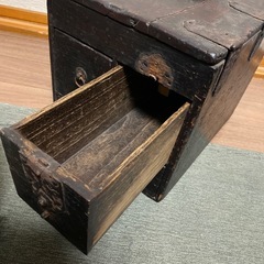 【古道具】木製薬箱 収納ケース アンティーク 昭和レトロの画像
