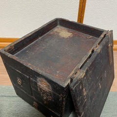 【古道具】木製薬箱 収納ケース アンティーク 昭和レトロの画像