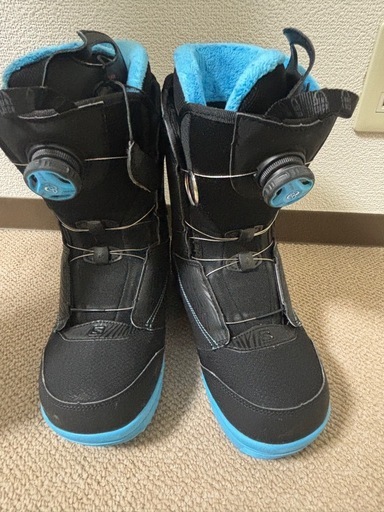 SALOMON スノーボードセット（ビンディング・ブーツ25.5cm・専用ケース付き）