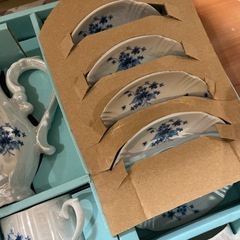ティーセット　ティーカップ　5客　来客用　オーロラ加工keinan chinaの画像