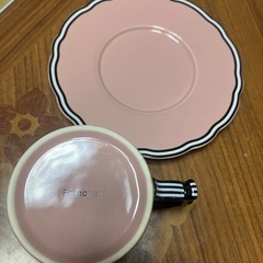 【美品】Francfranc リボンピンク カップ・ソーサの画像