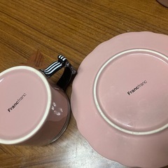 【美品】Francfranc リボンピンク カップ・ソーサの画像