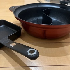 新品未使用 二色鍋セット 卵焼き器 フライパンの画像