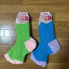 新品　厚手　暖かい　もこもこルームソックス　2足組の画像