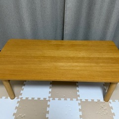無印良品　木製ローテーブル・オーク材の画像