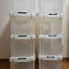 アイリスオーヤマ　バックルコンテナBL-21Rクリア　８個まとめての画像